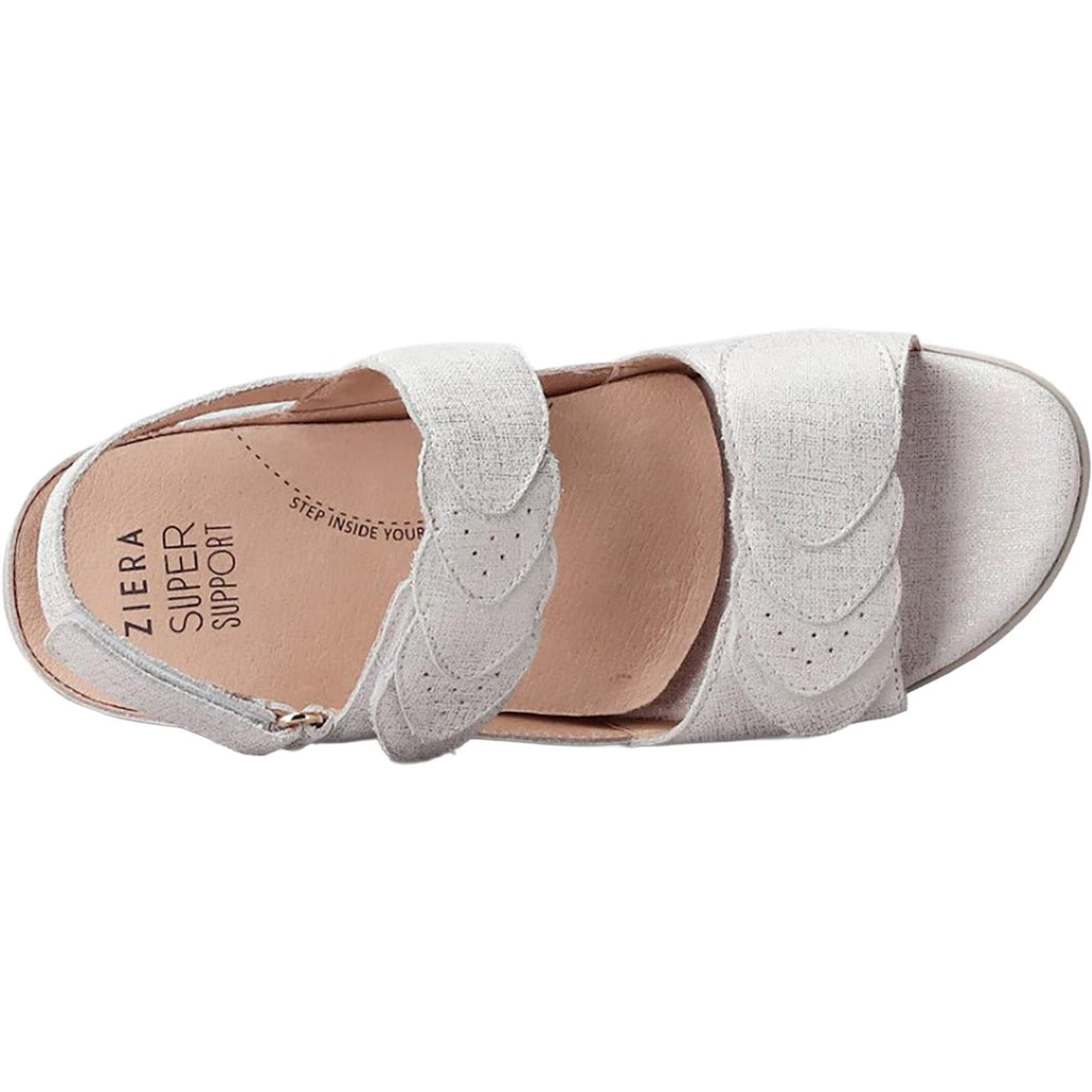 Ziera Dimone Women's Sandals Ivory/Gold Print Leather