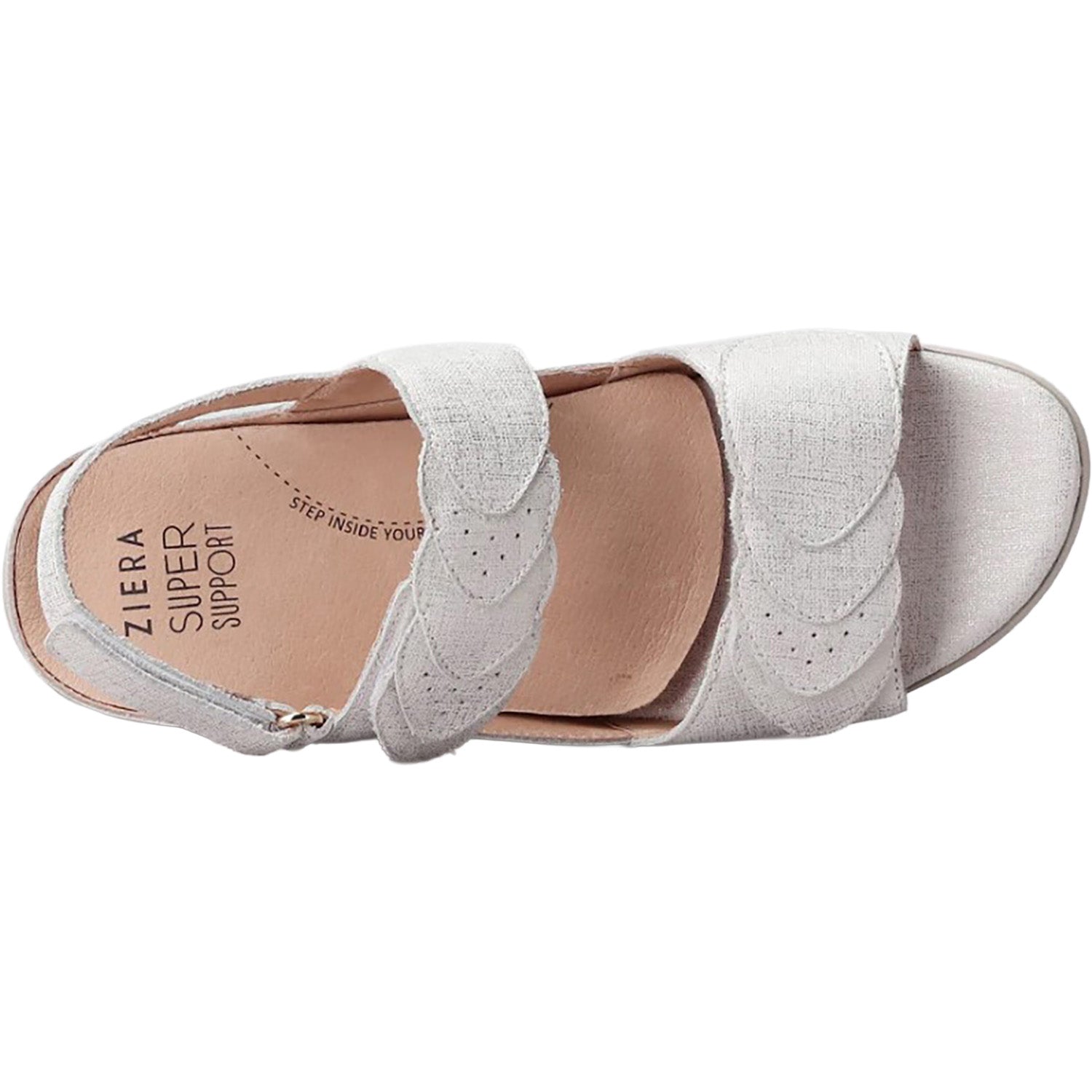 Ziera Dimone Women's Sandals Ivory/Gold Print Leather