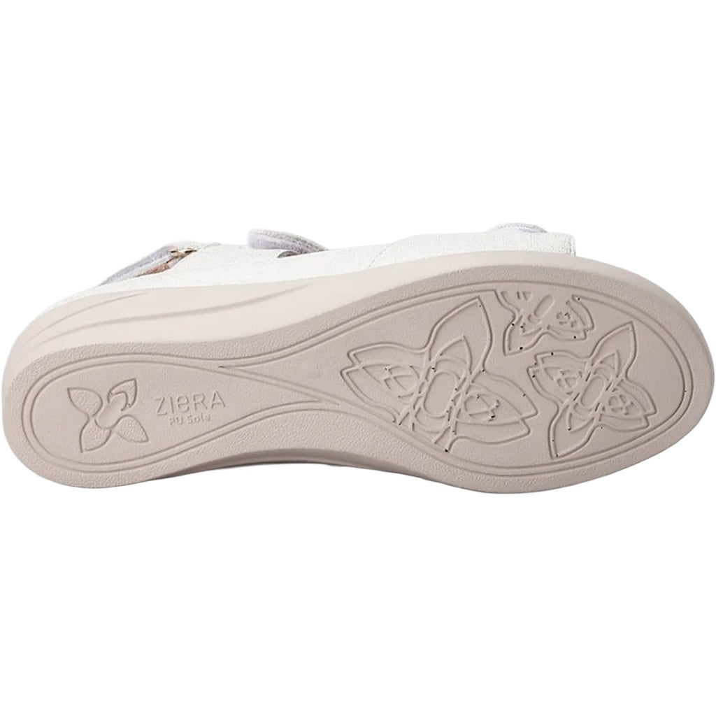 Ziera Dimone Women's Sandals Ivory/Gold Print Leather