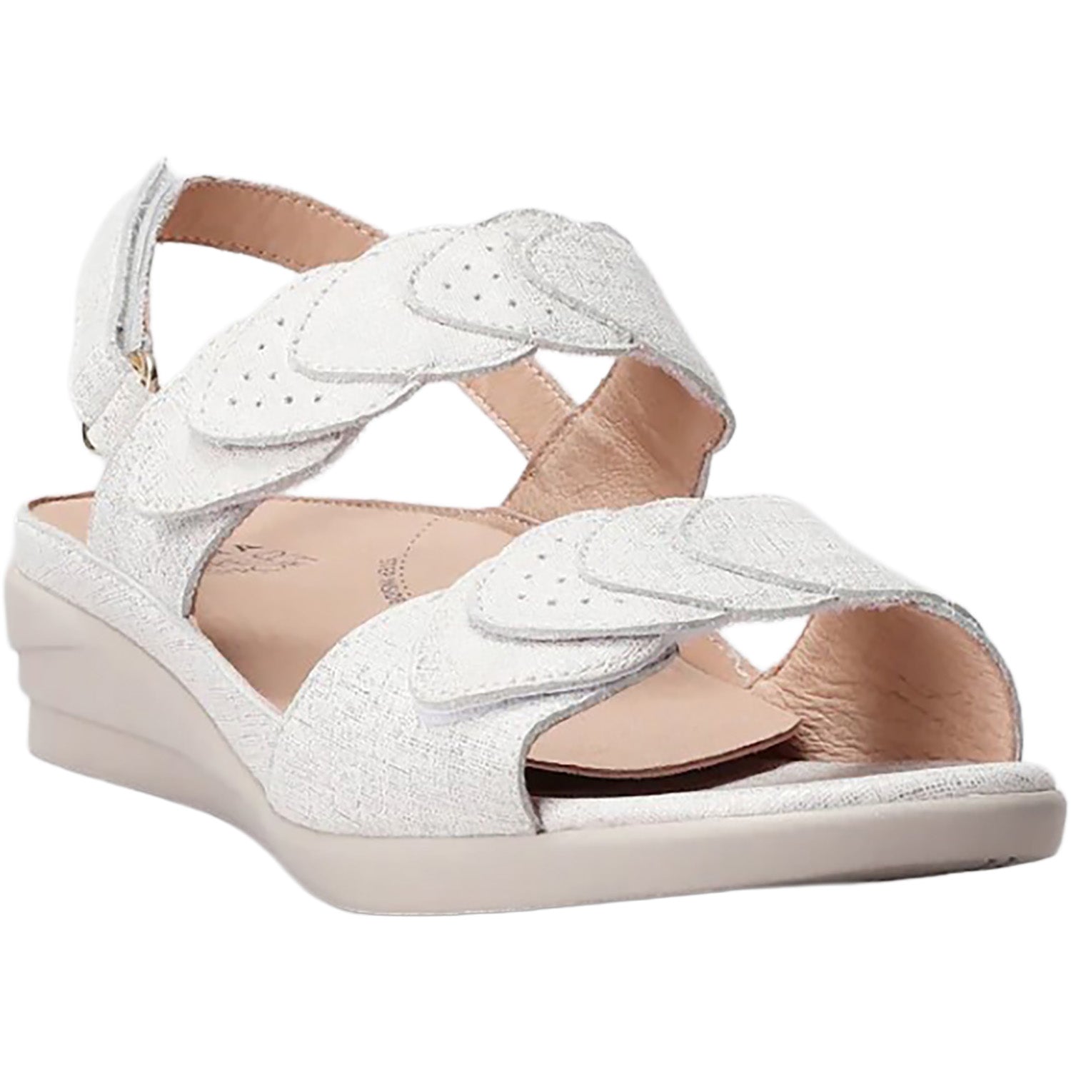 Ziera Dimone Women's Sandals Ivory/Gold Print Leather