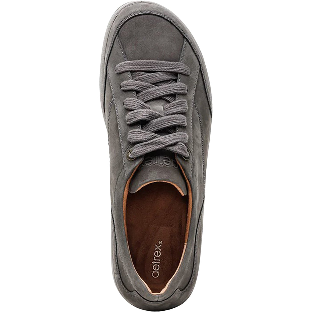 Aetrex Dahlia Women's Lace Up Shoes Charcoal Nubuck