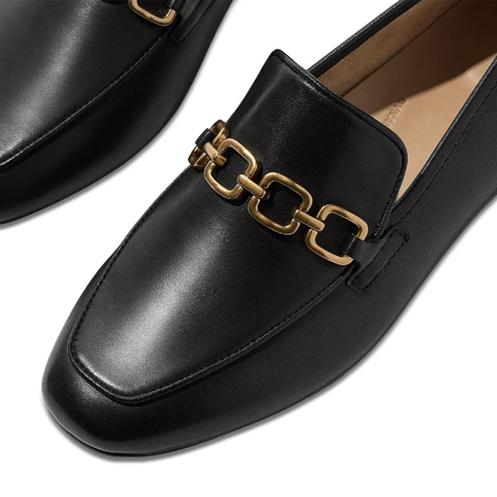 Fitflop Delicato Square-Chain Soft Loafer Women's Dress Flats Black