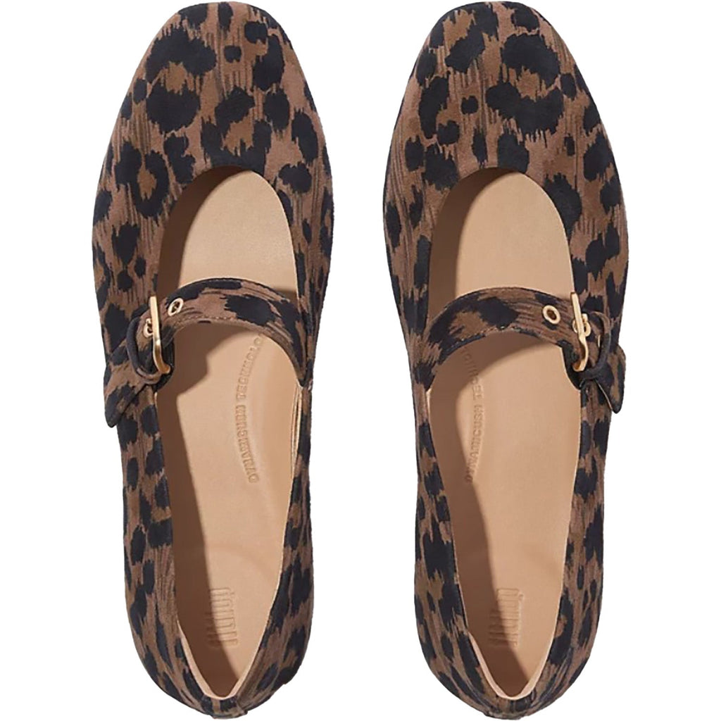 Fitflop Delicato Leopard Women's Dressy Mary Janes Chocolate Mix