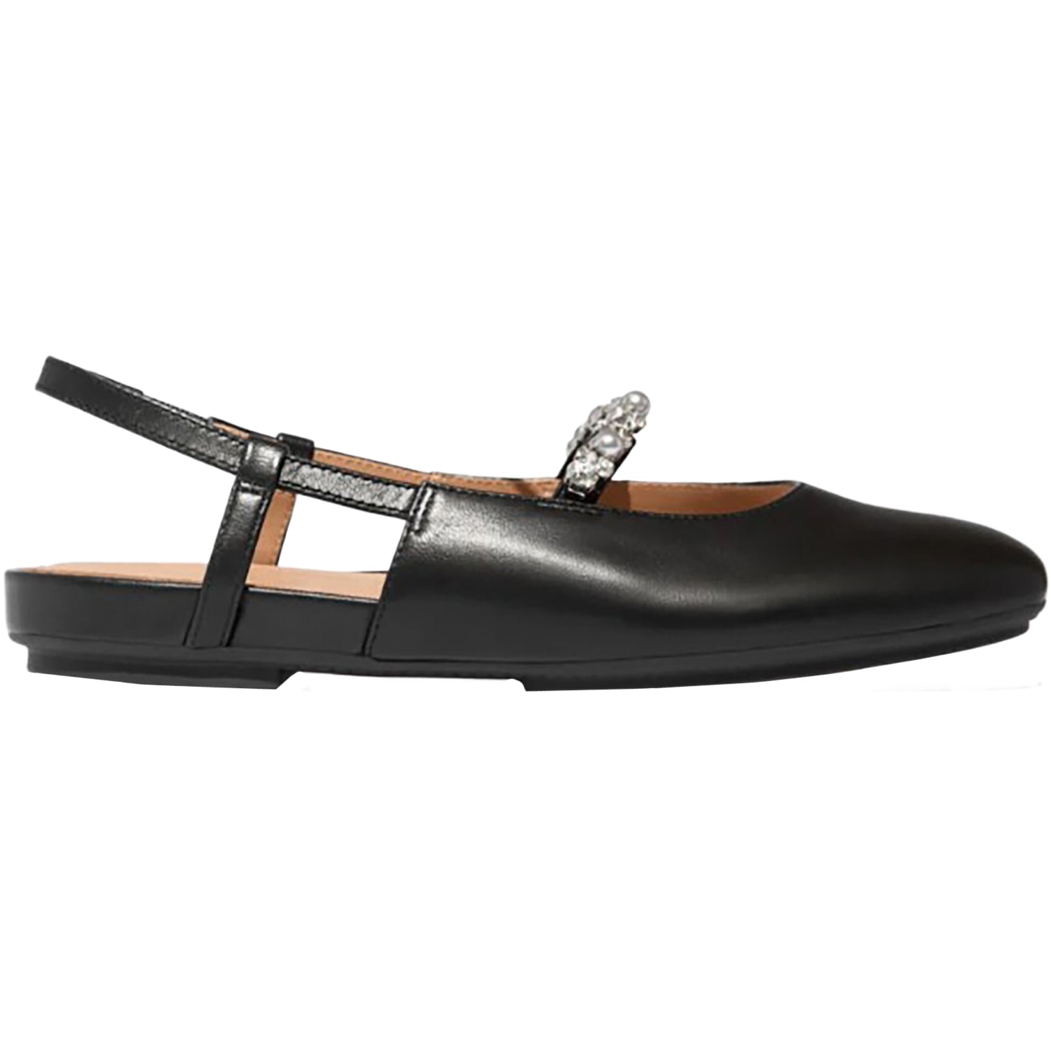 Fitflop Delicato Pearls-and-Crystal Slingback Women's Dress Flats Black