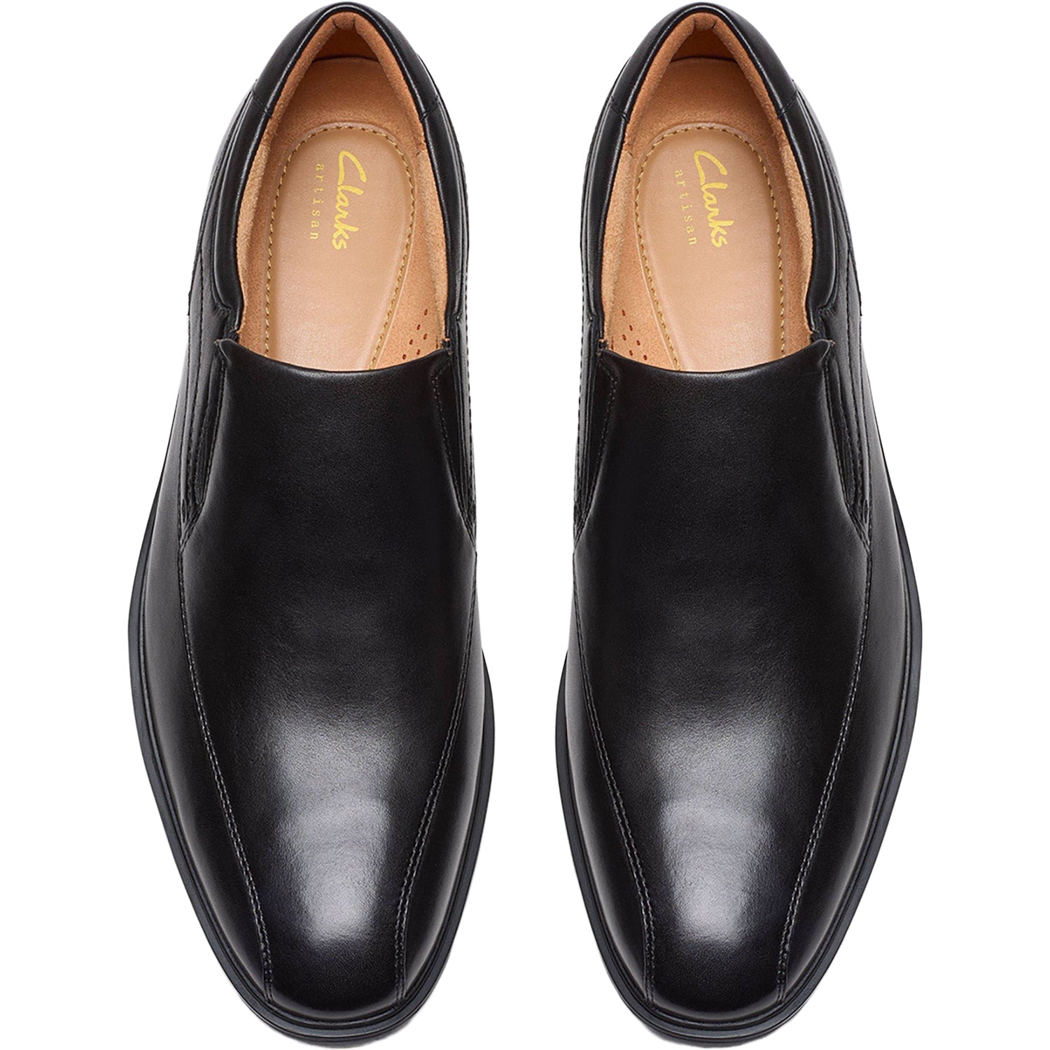 Clarks Eldredge Step Men's Dress Slip Ons Black Leather