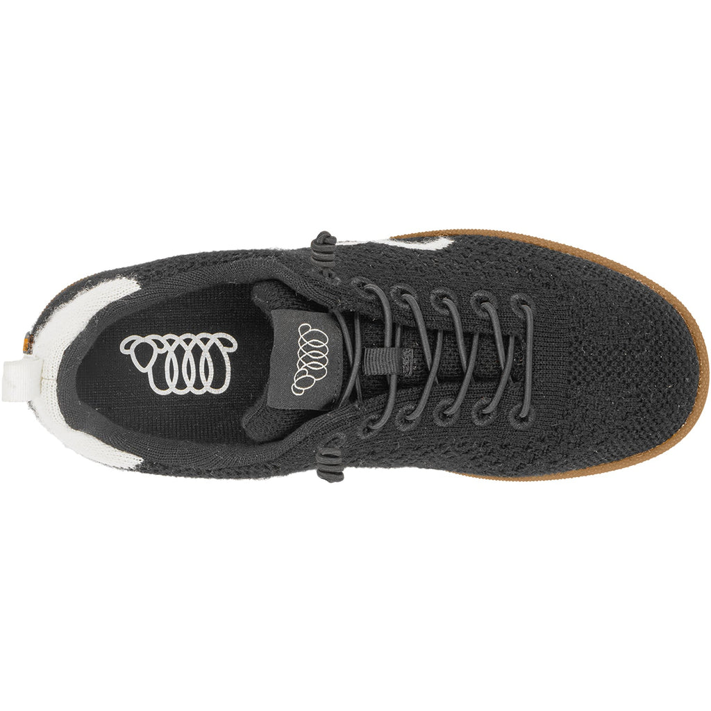 Woolloomooloo Engadine Merino Wool Unisex Sporty Lace Up Shoes Jet