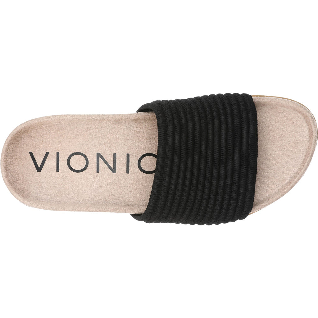Vionic Evie Knit Women's Slide Sandals Black