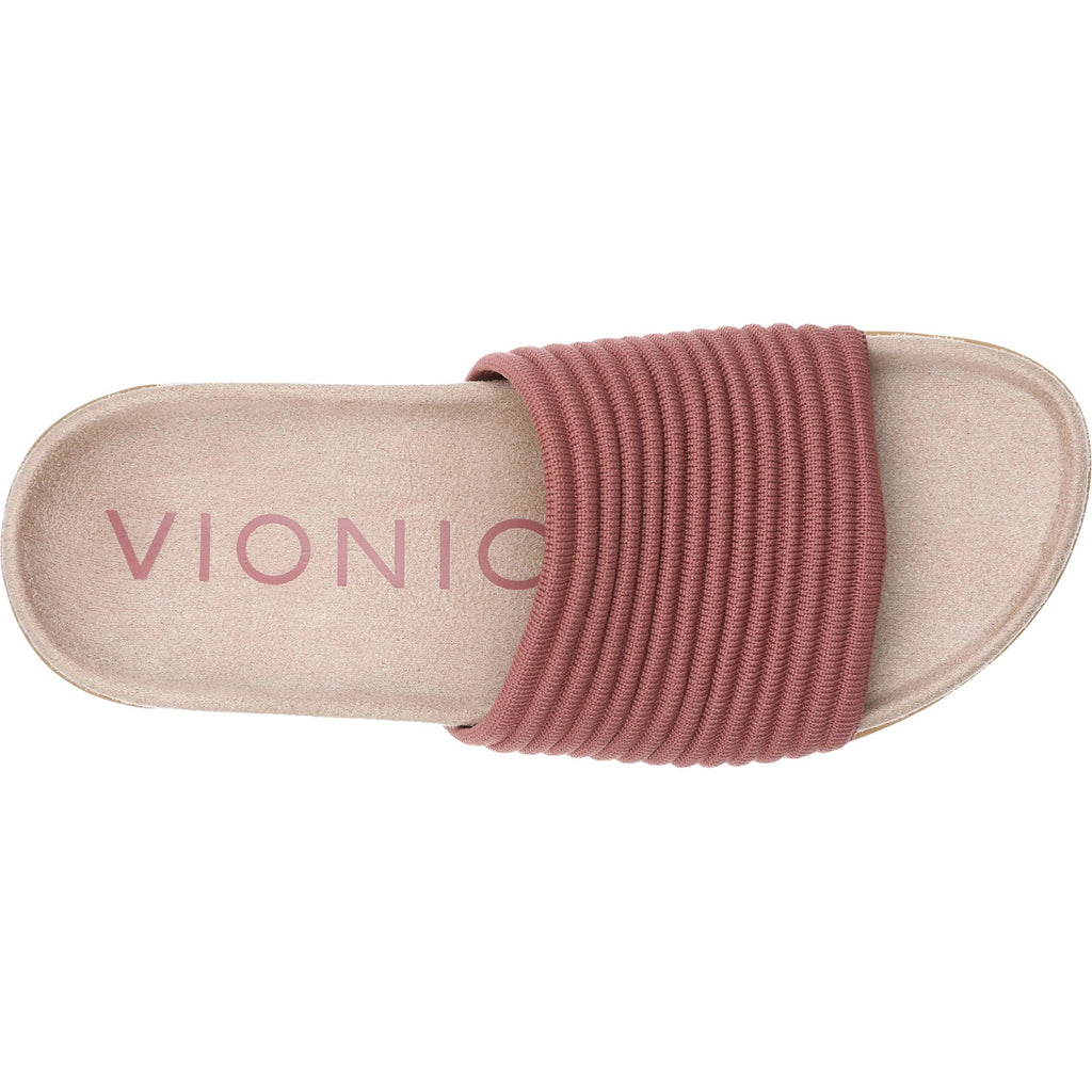 Vionic Evie Knit Women's Slide Sandals Withered Rose