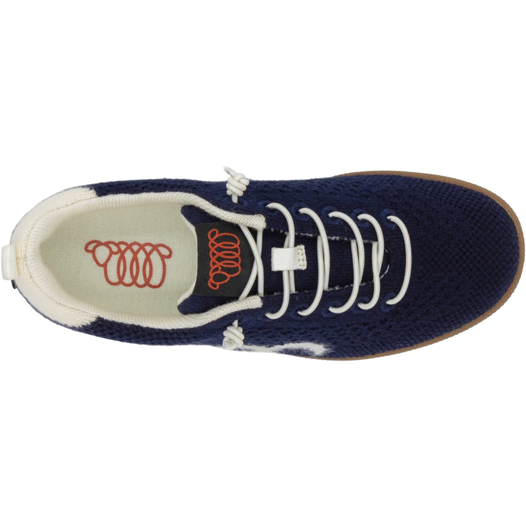 Woolloomooloo Engadine Merino Wool Unisex Sporty Lace Up Shoes Navy/Ecru