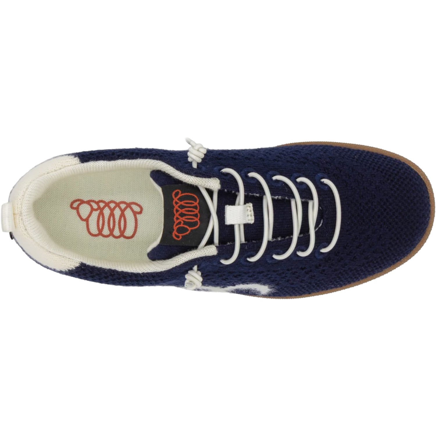 Woolloomooloo Engadine Merino Wool Unisex Sporty Lace Up Shoes Navy/Ecru