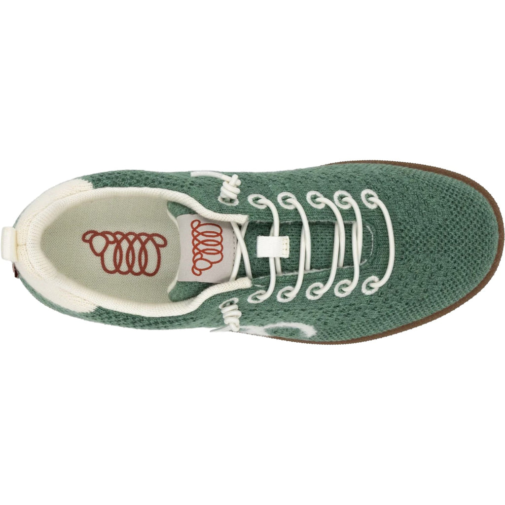 Engadine Merino Wool Women's Lace Up Shoes Sage/Ecru