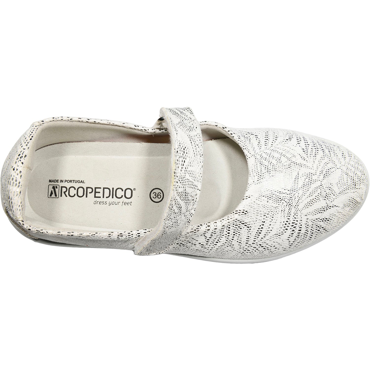 Arcopedico Estrela Women's Mary Janes White Palm