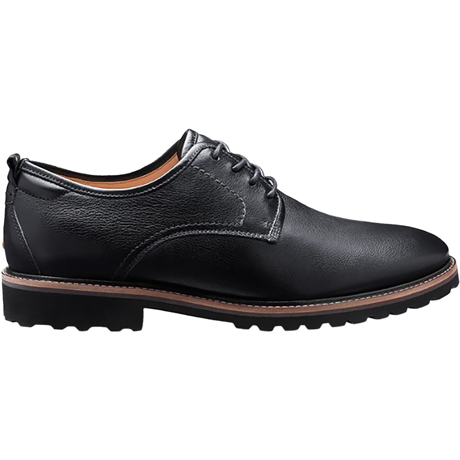 Samuel Hubbard Featherlight Founder Men's Dress Lace Up Shoes Black Tumbled Leather