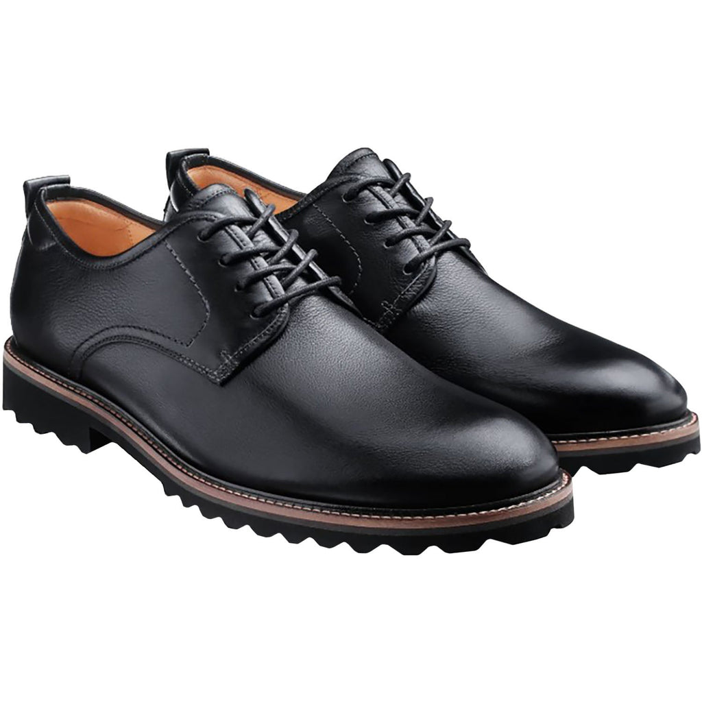 Samuel Hubbard Featherlight Founder Men's Dress Lace Up Shoes Black Tumbled Leather