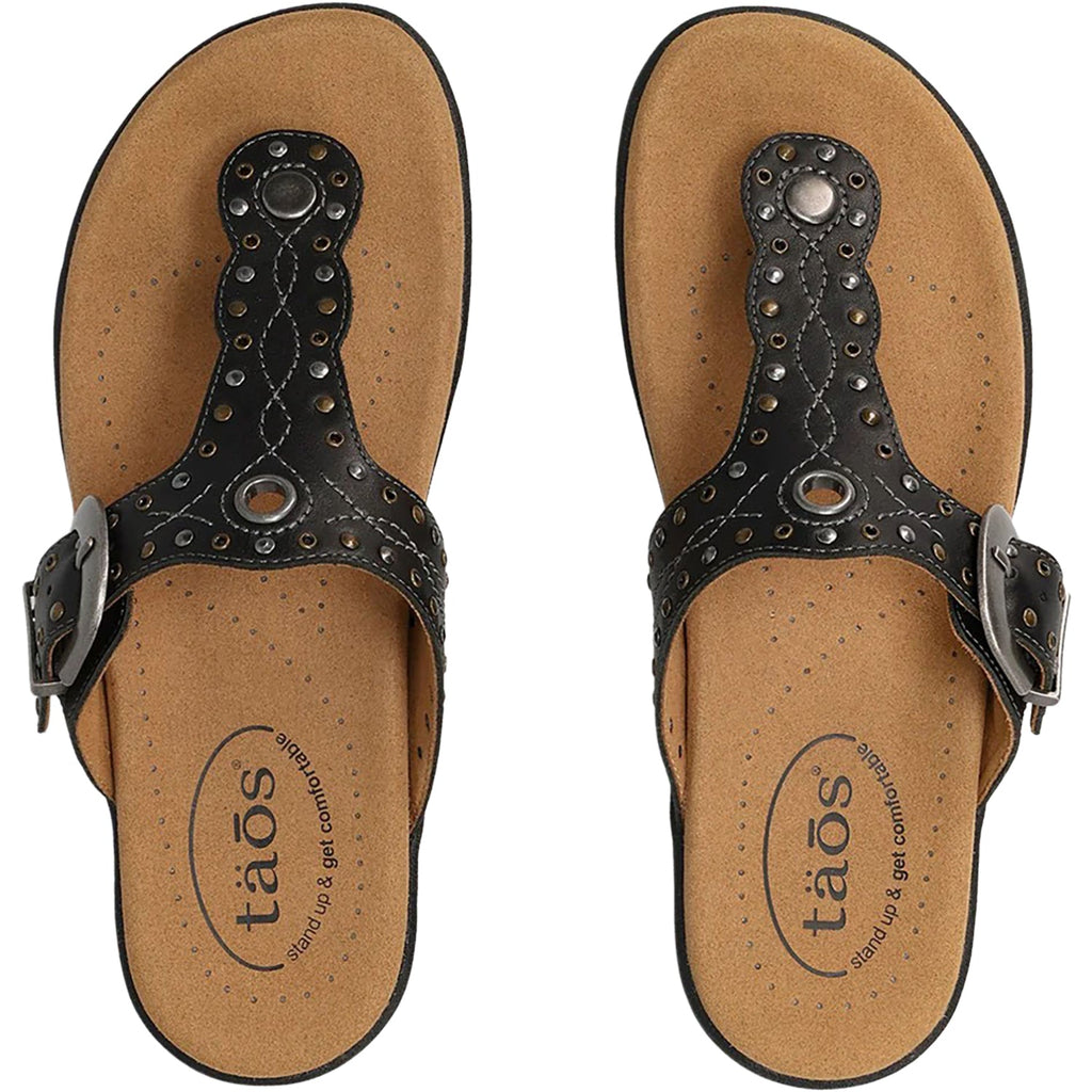 Taos Flash Women's Sandals Black Leather