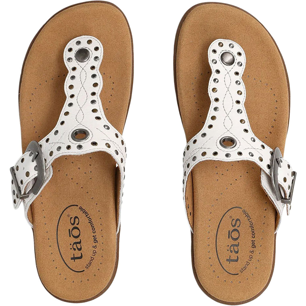 Taos Flash Women's Sandals White Leather