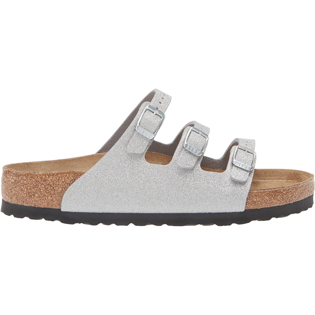 Birkenstock Florida Women's Sandals Shiny Glitter Silver