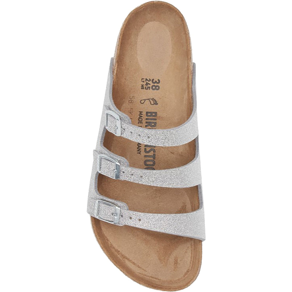 Birkenstock Florida Women's Sandals Shiny Glitter Silver