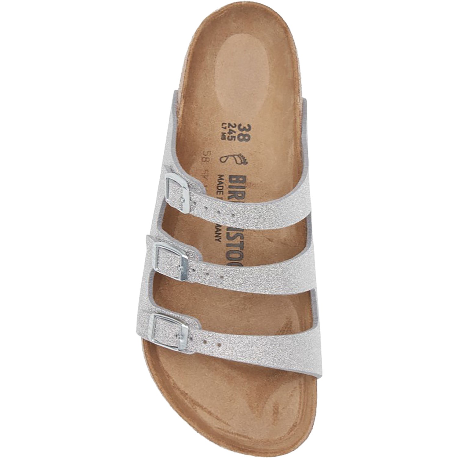 Birkenstock Florida Women's Sandals Shiny Glitter Silver
