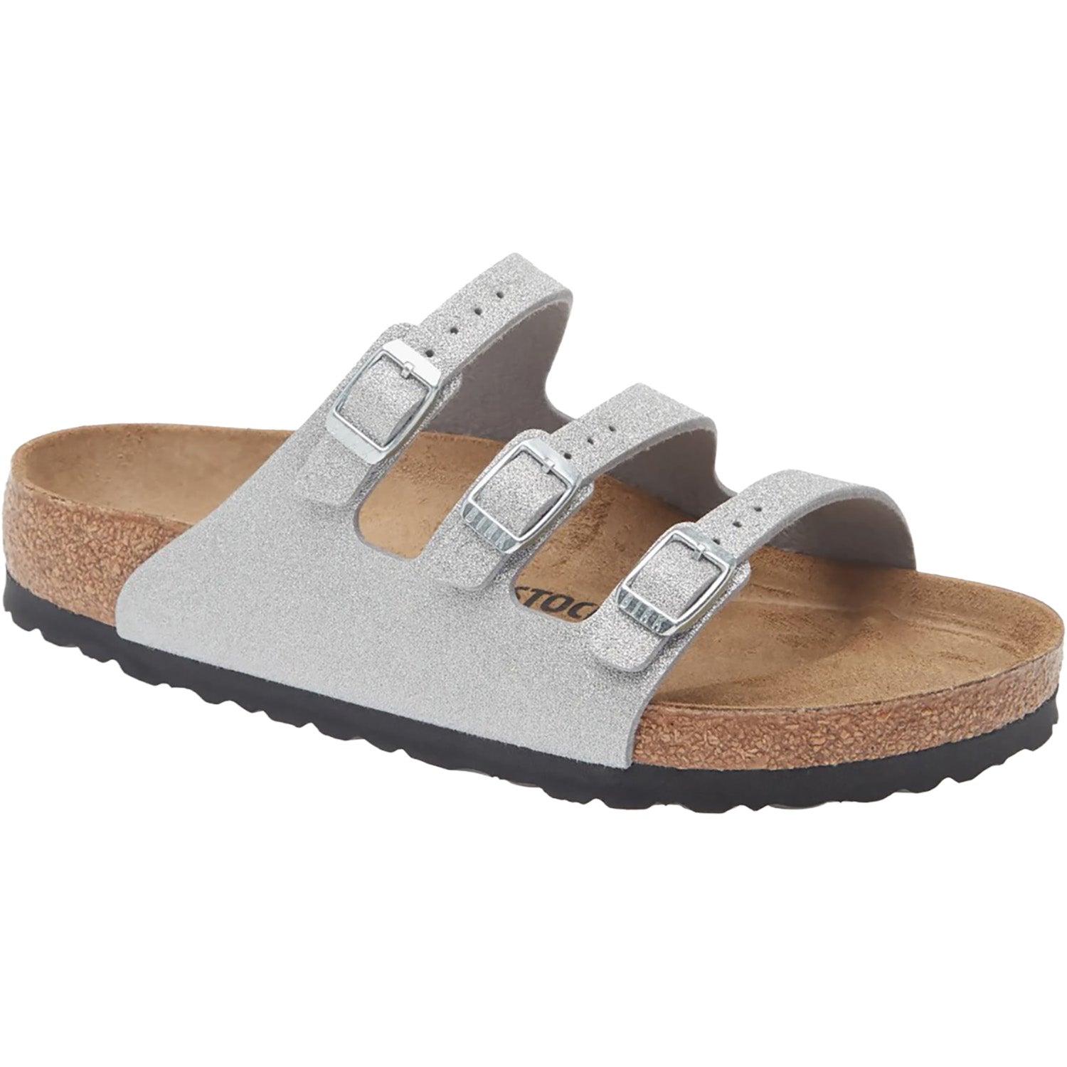 Birkenstock Florida Women's Sandals Shiny Glitter Silver