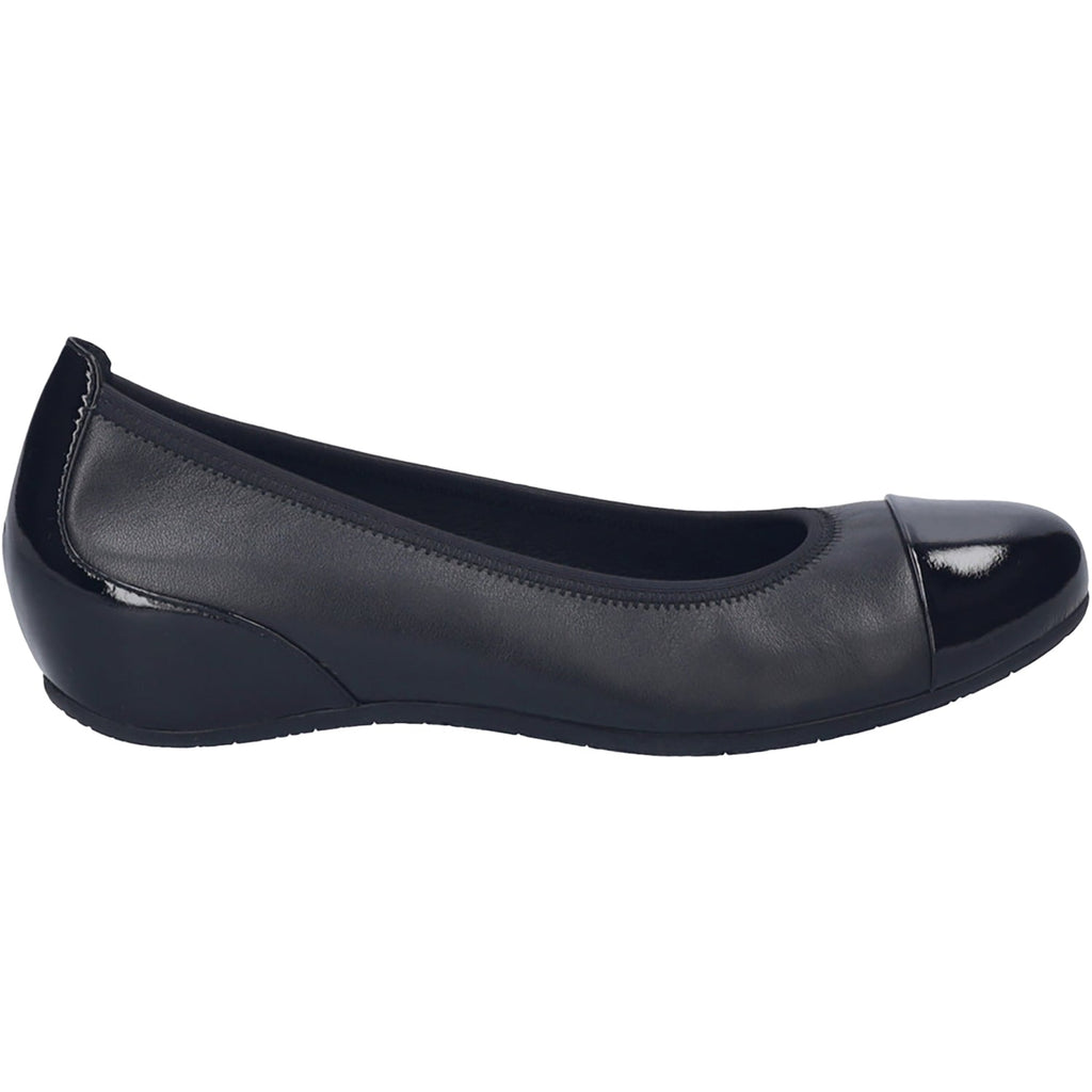 Josef Seibel Florina 01 Women's Dress Flats Black Leather/Patent Combi