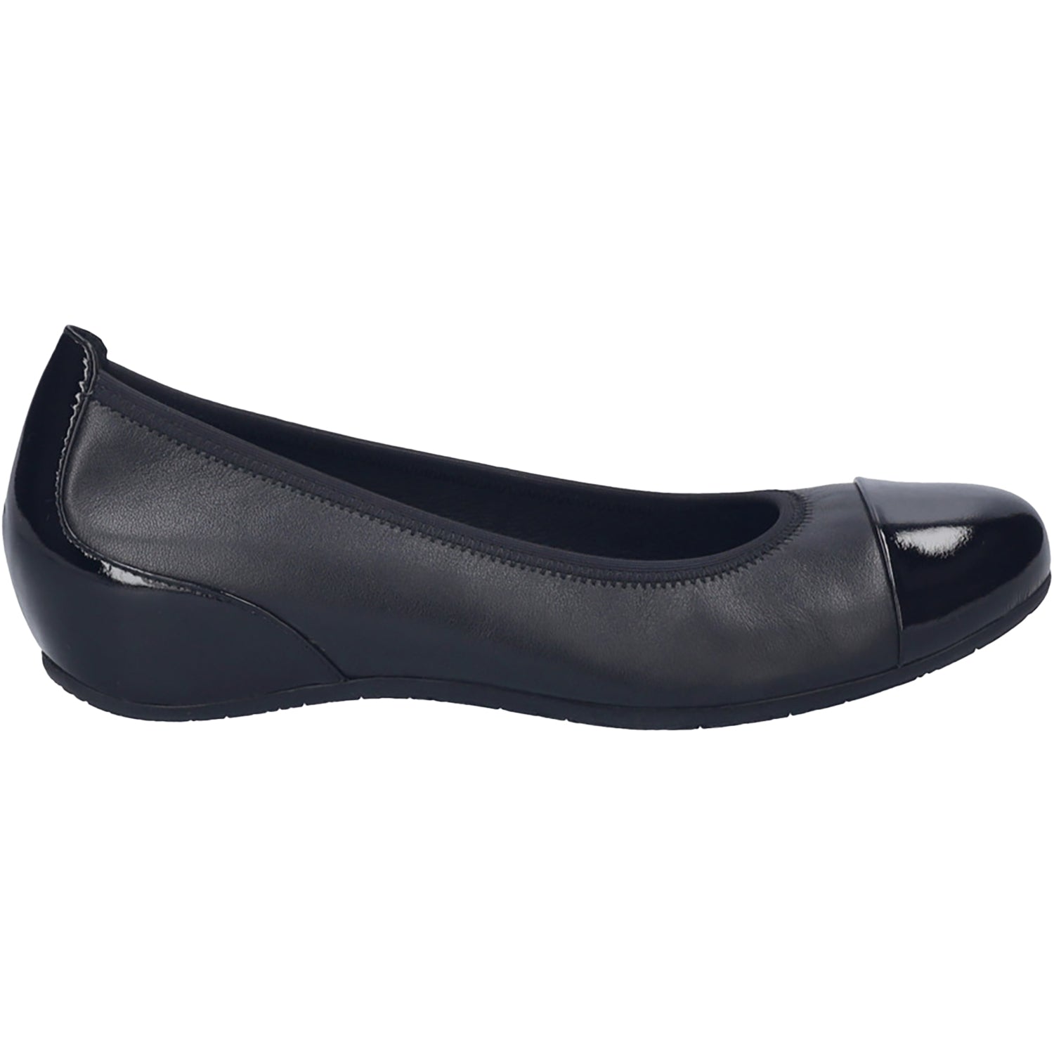 Josef Seibel Florina 01 Women's Dress Flats Black Leather/Patent Combi