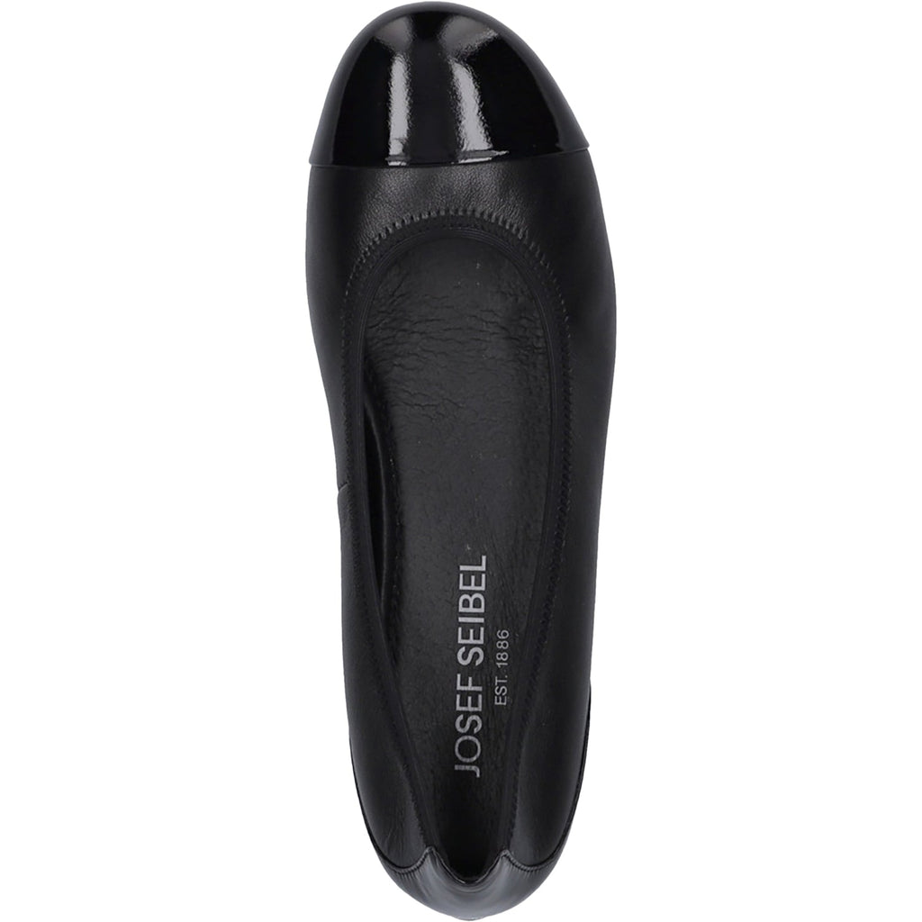 Josef Seibel Florina 01 Women's Dress Flats Black Leather/Patent Combi