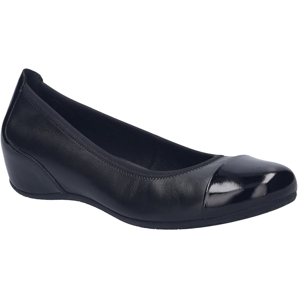 Josef Seibel Florina 01 Women's Dress Flats Black Leather/Patent Combi