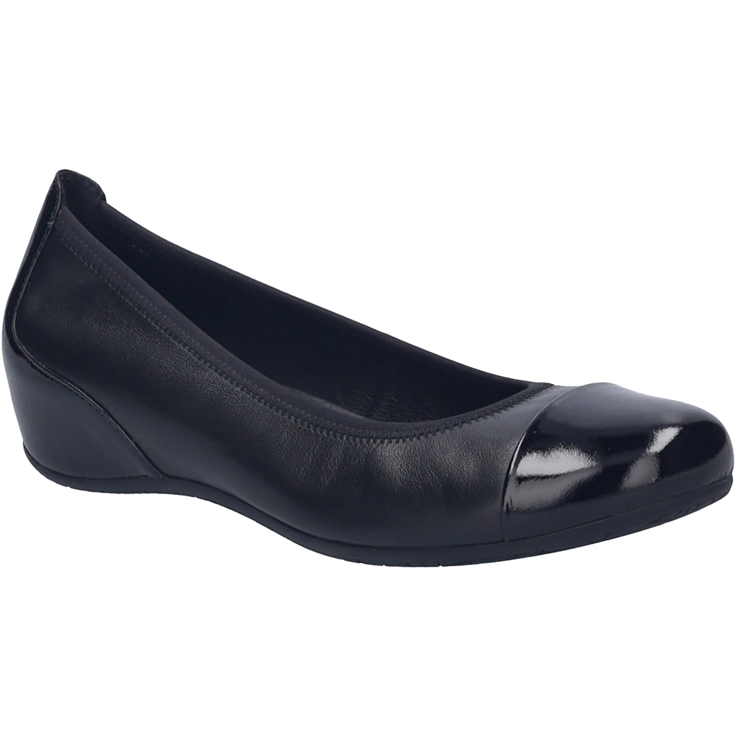 Josef Seibel Florina 01 Women's Dress Flats Black Leather/Patent Combi