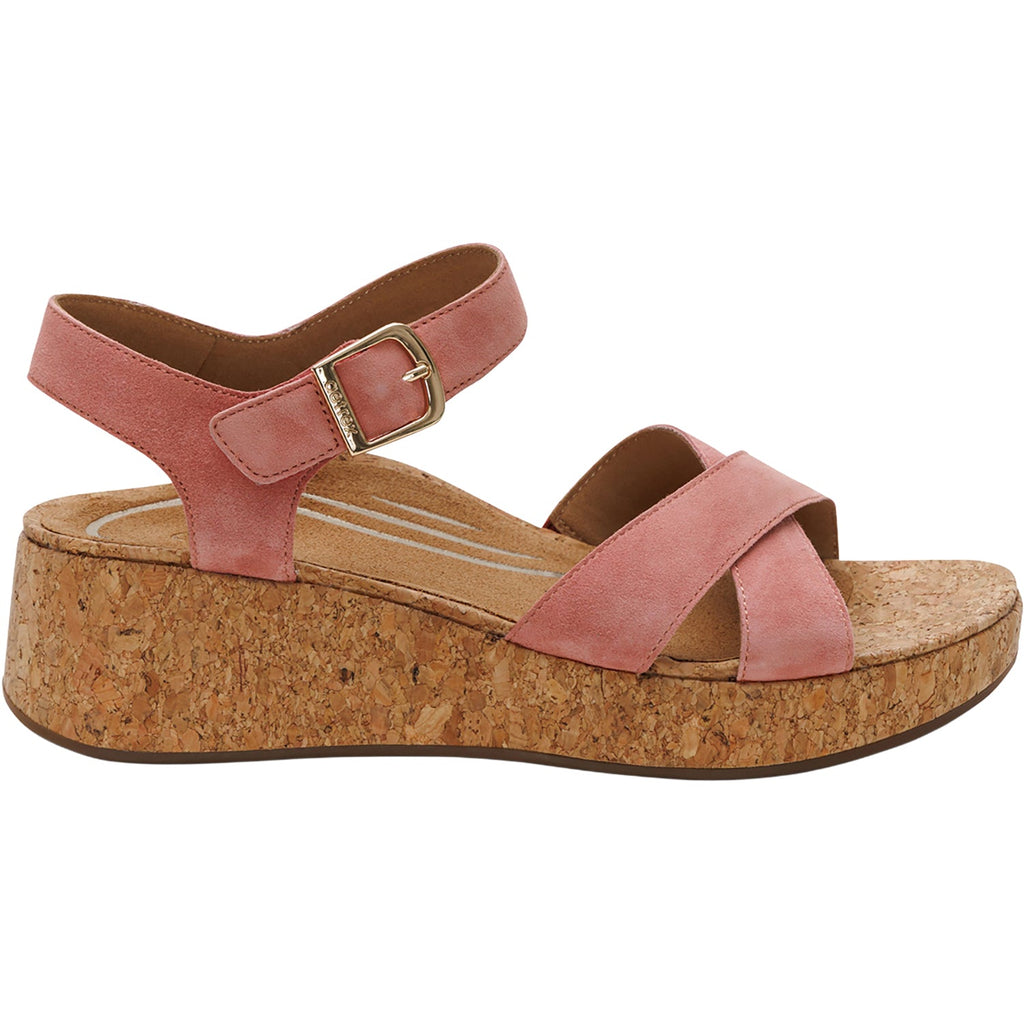Aetrex Flora Women's Wedge Sandals Antique Rose