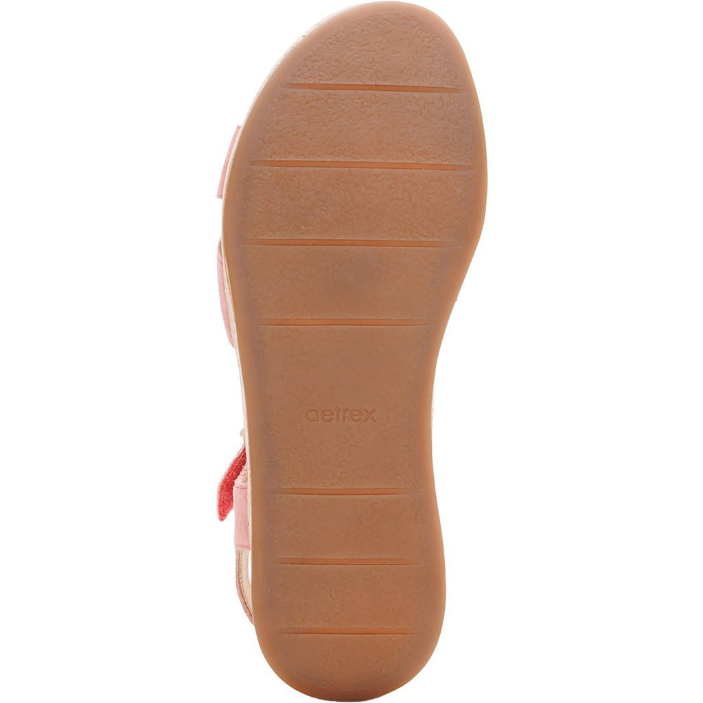 Aetrex Flora Women's Wedge Sandals Antique Rose