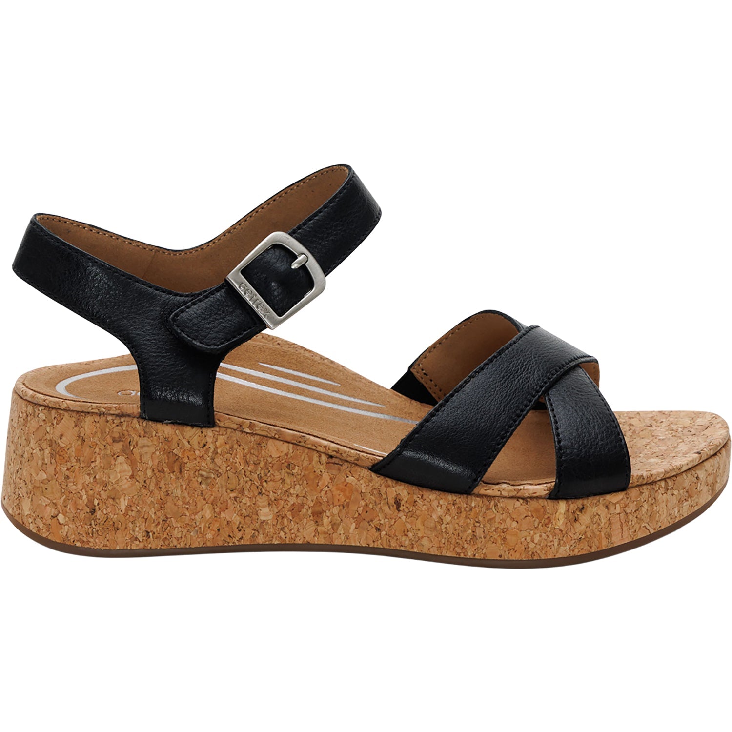 Aetrex Flora Women's Wedge Sandals Black