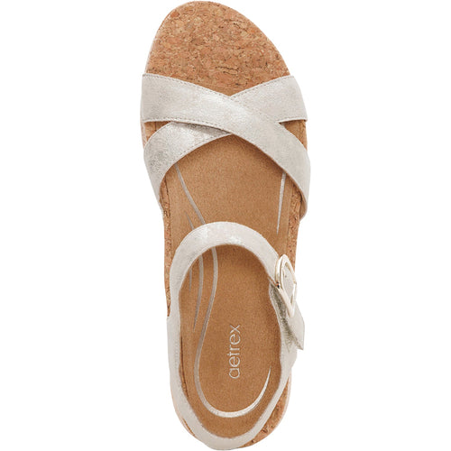 Aetrex Flora Women's Wedge Sandals Champagne