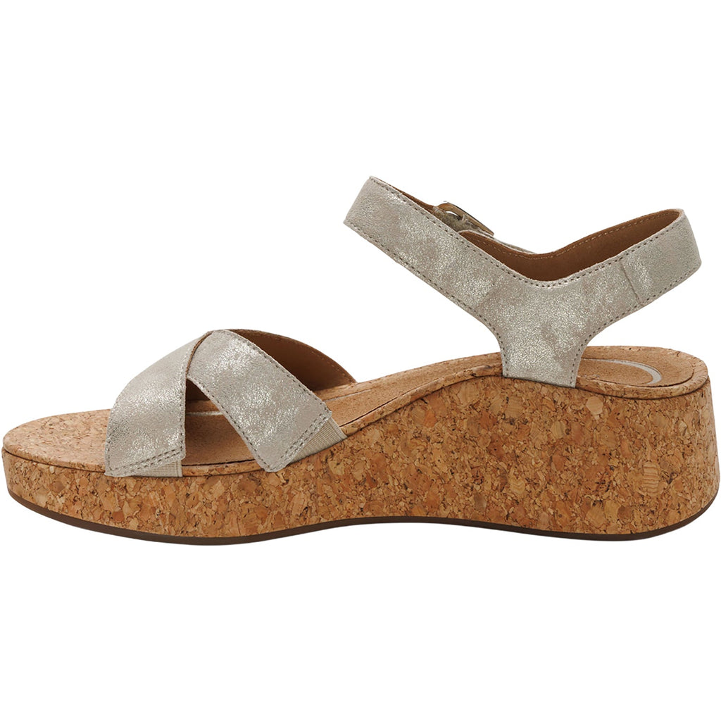 Aetrex Flora Women's Wedge Sandals Champagne