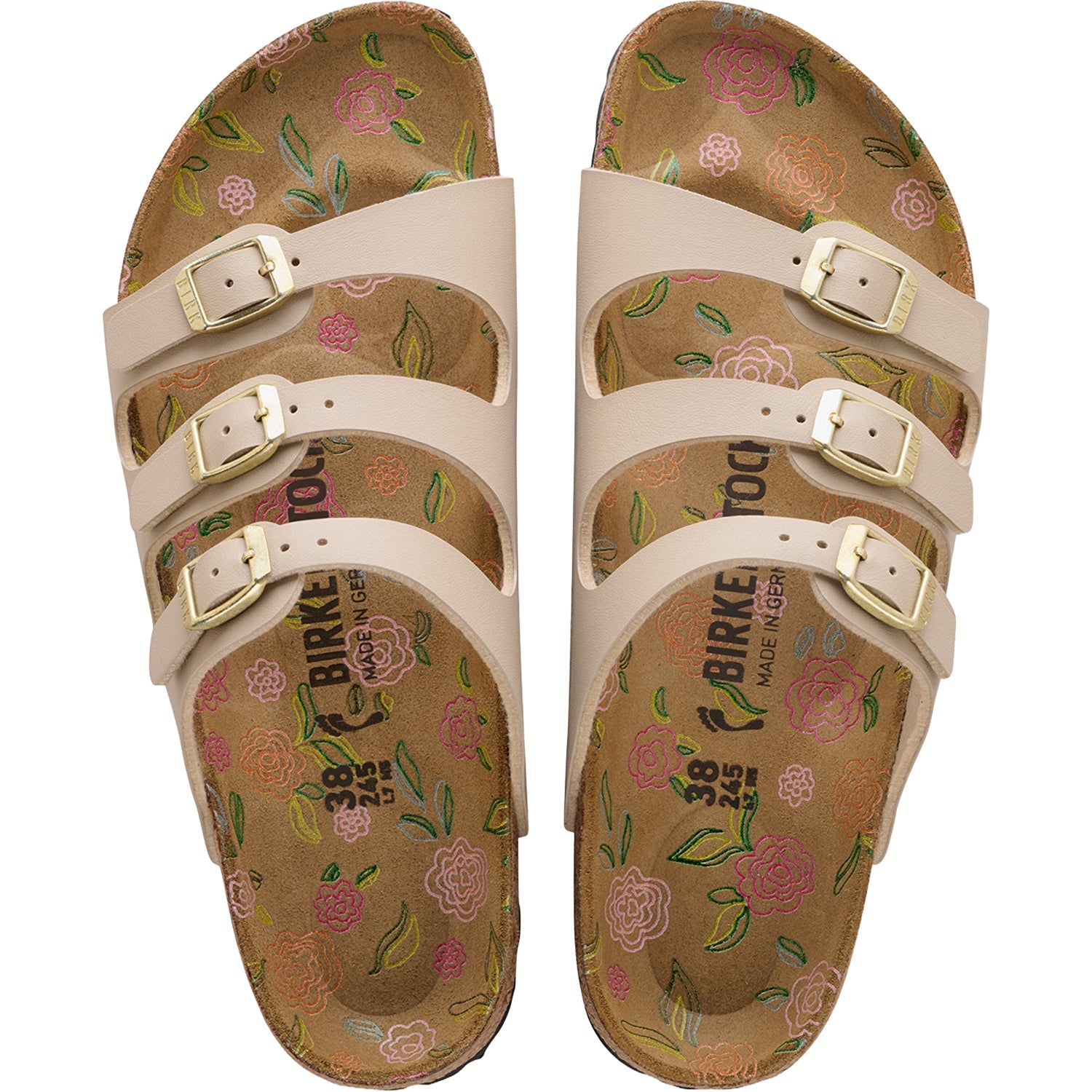 Birkenstock Florida Flowers Women's Sandals Sandcastle Birko-Flor