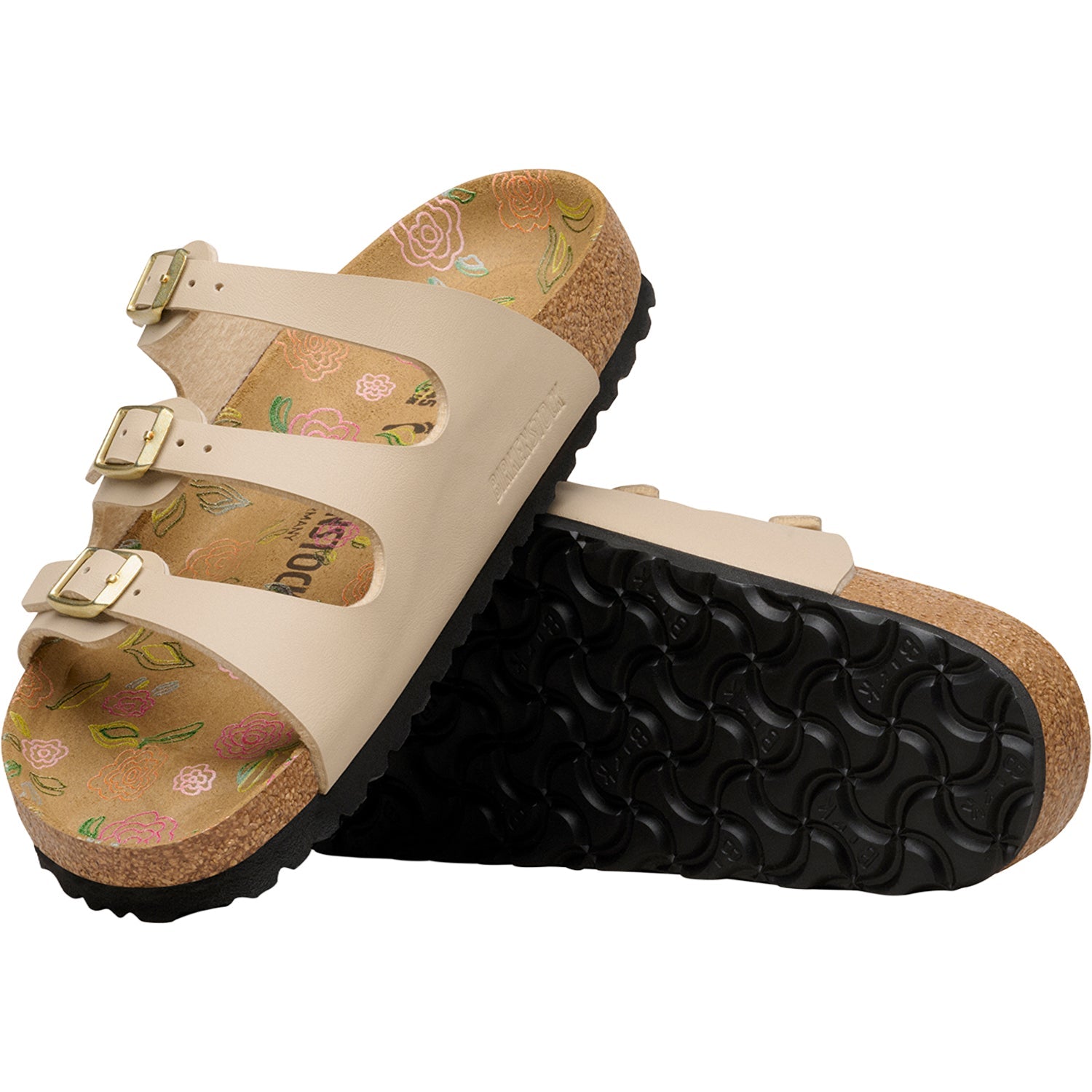 Birkenstock Florida Flowers Women's Sandals Sandcastle Birko-Flor