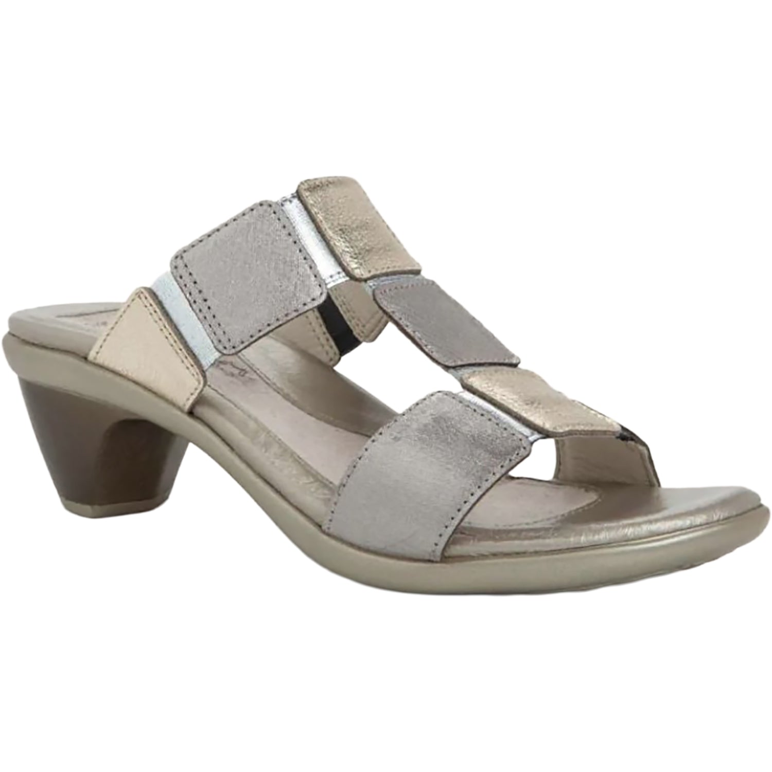 Naot Form Women's Dress Sandals Silver Threads/Radiant Gold/Soft Silver