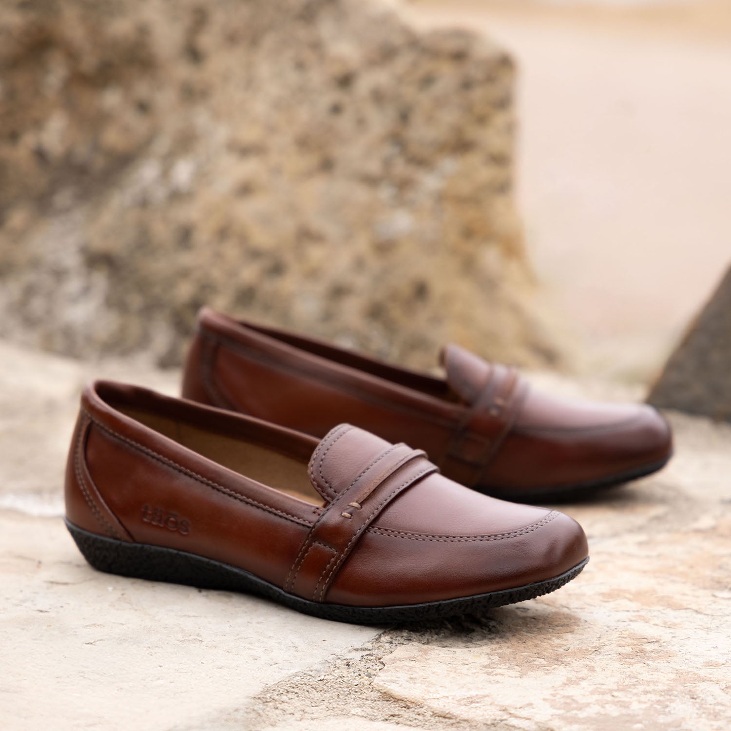 Taos Gabby Women's Slip Ons Cognac Leather