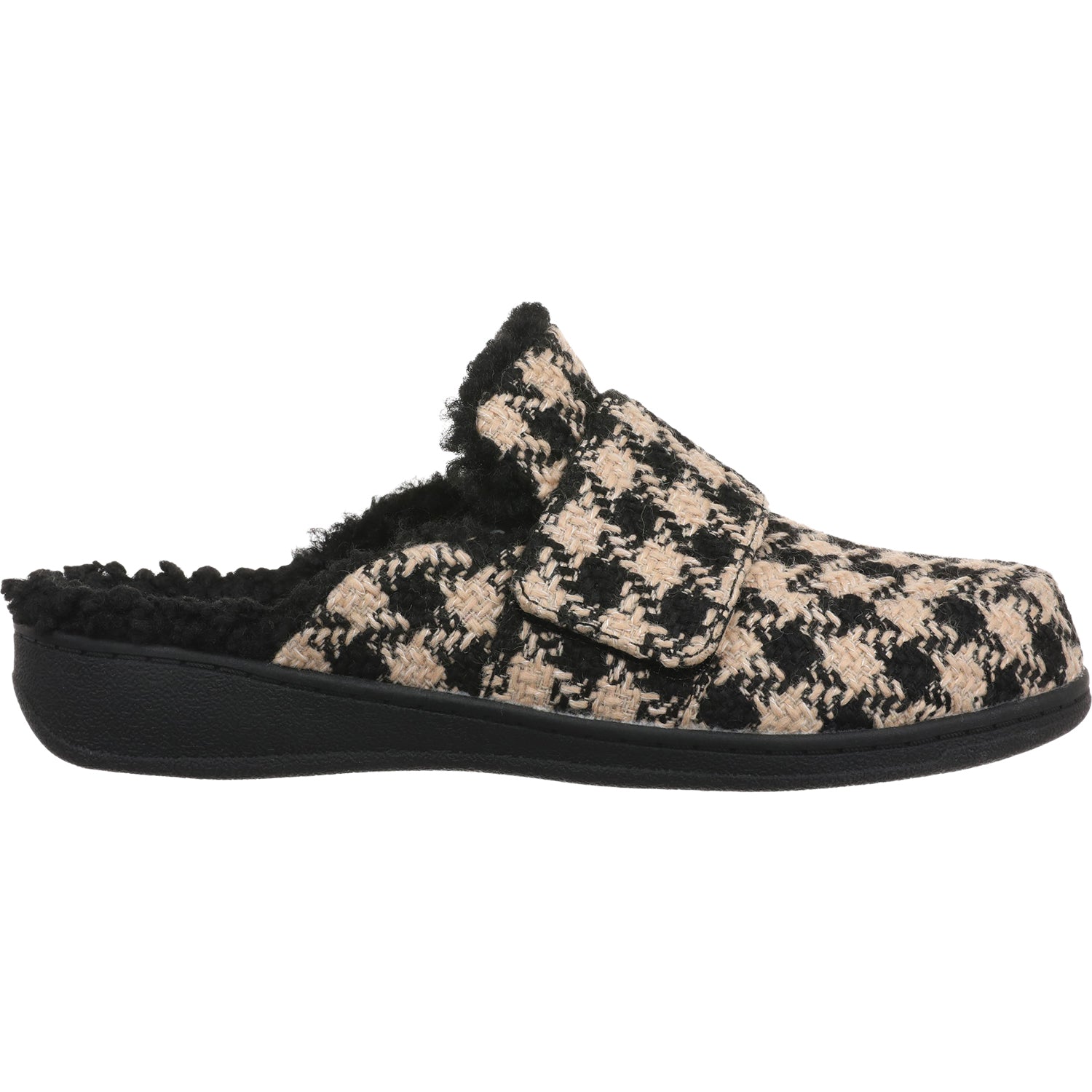 Vionic Gemma II Women's Slippers Black/Cream Houndstooth