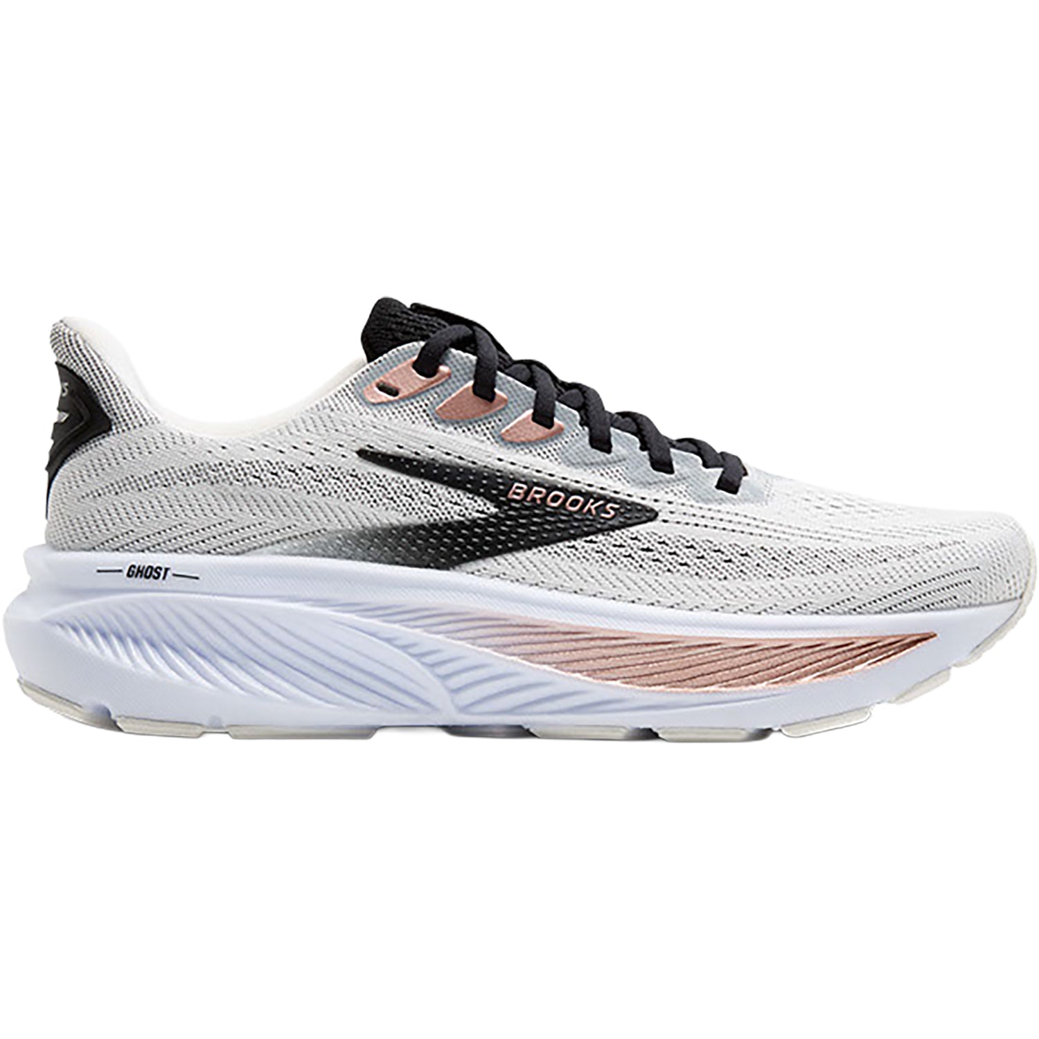 Brooks Ghost 17 (Neutral Support) Women's Running Shoes White/Black/Rose Gold
