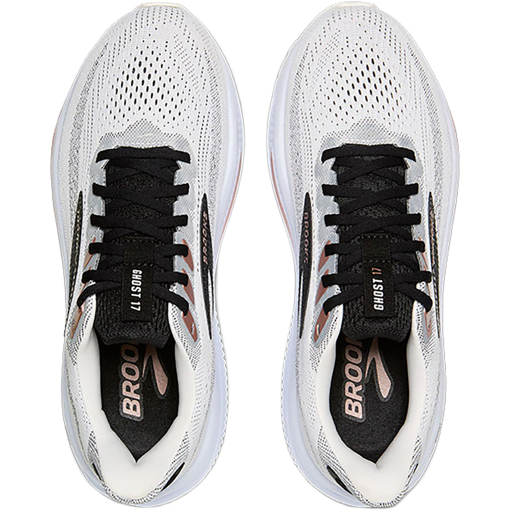 Brooks Ghost 17 (Neutral Support) Women's Running Shoes White/Black/Rose Gold