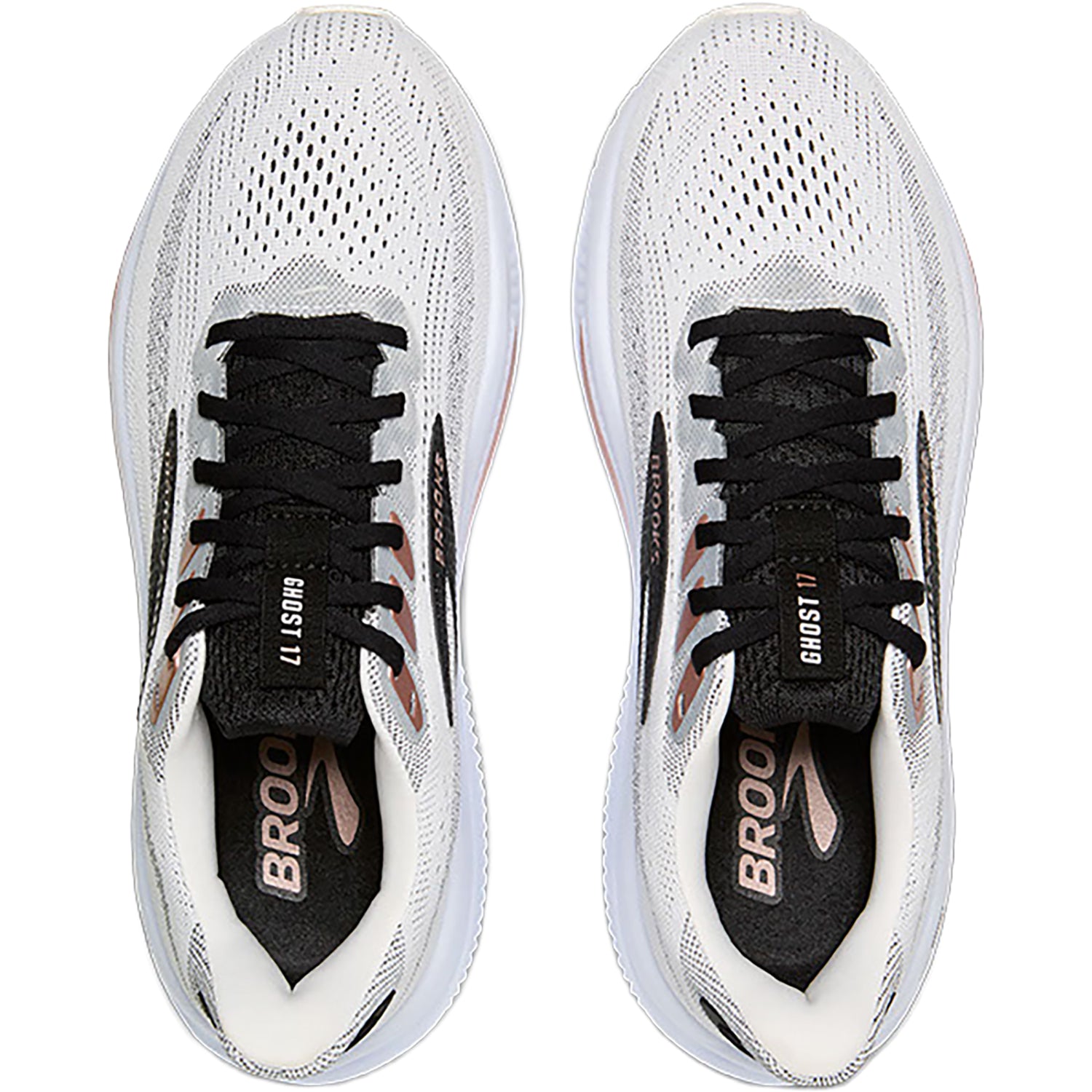 Brooks Ghost 17 (Neutral Support) Women's Running Shoes White/Black/Rose Gold