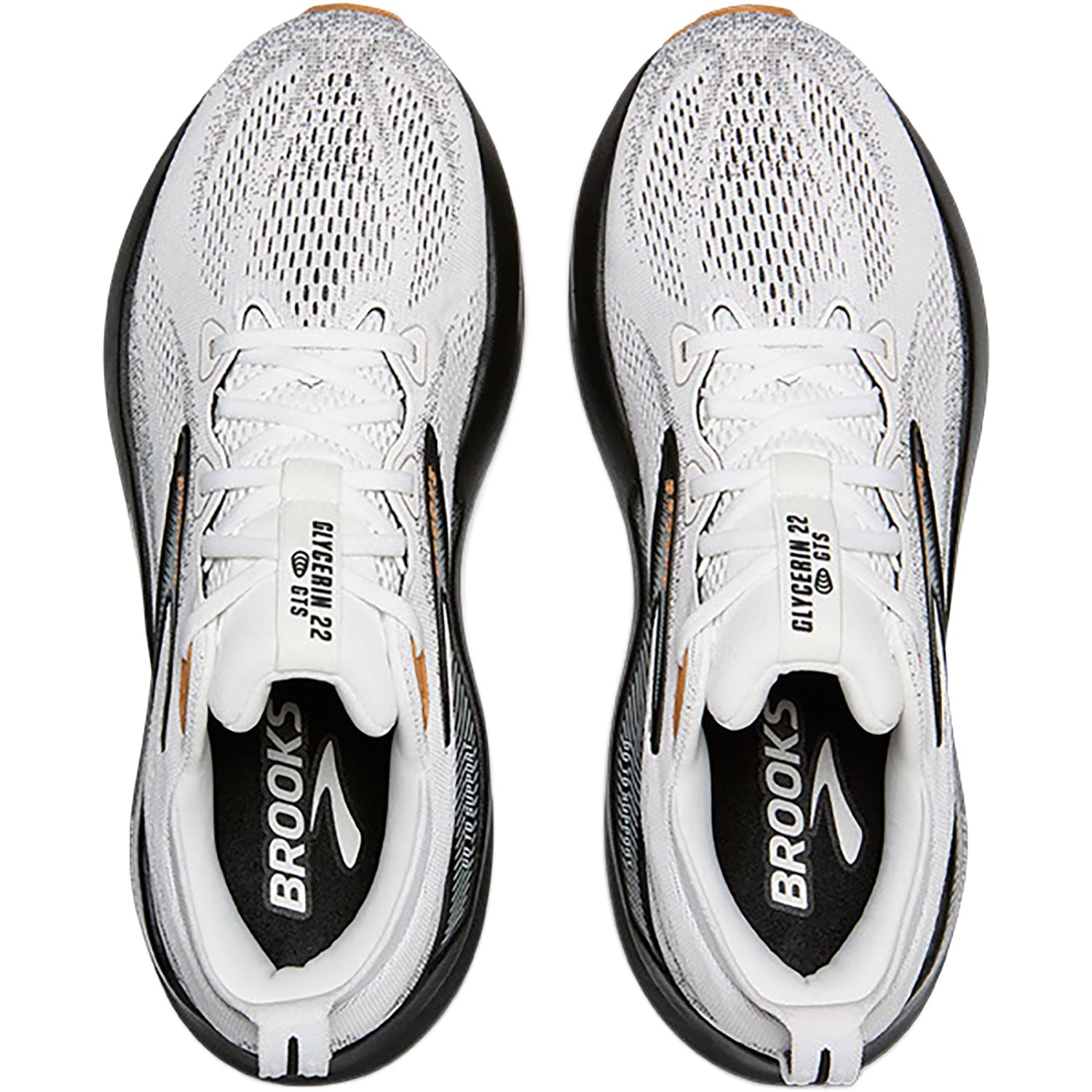 Brooks Glycerin GTS 22 Mesh (Neutral Support) (Stability Support) Men's Athletic Shoes White/Grey/Black