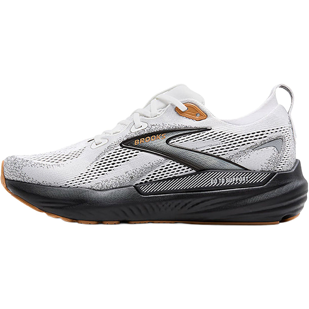 Brooks Glycerin GTS 22 Mesh (Neutral Support) (Stability Support) Men's Athletic Shoes White/Grey/Black