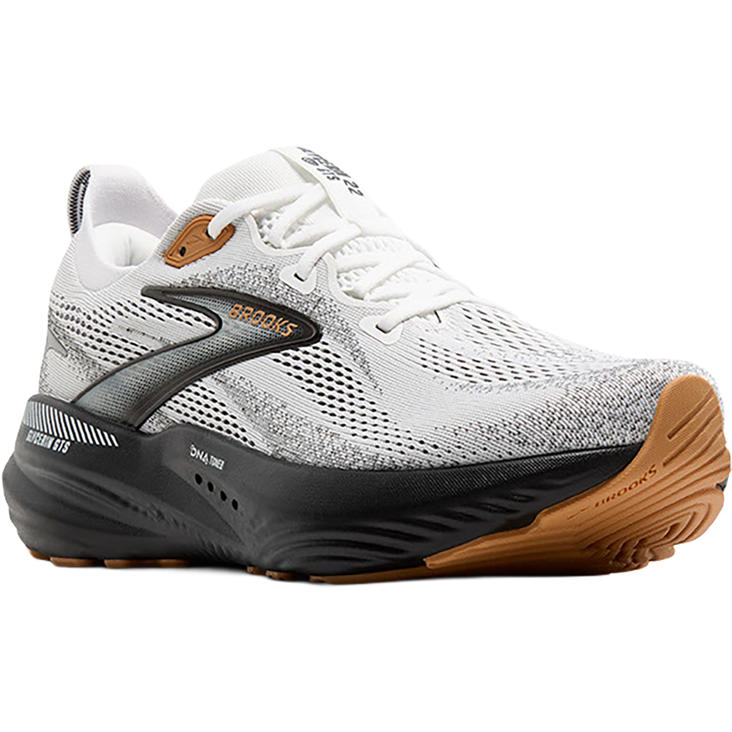 Brooks Glycerin GTS 22 Mesh (Neutral Support) (Stability Support) Men's Athletic Shoes White/Grey/Black