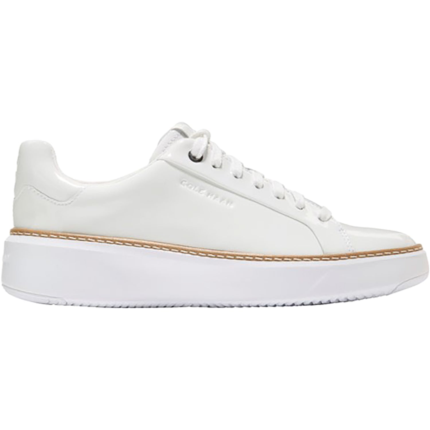 Cole Haan GrandPro TopSpin Women's Sporty Lace Up Shoes White Patent