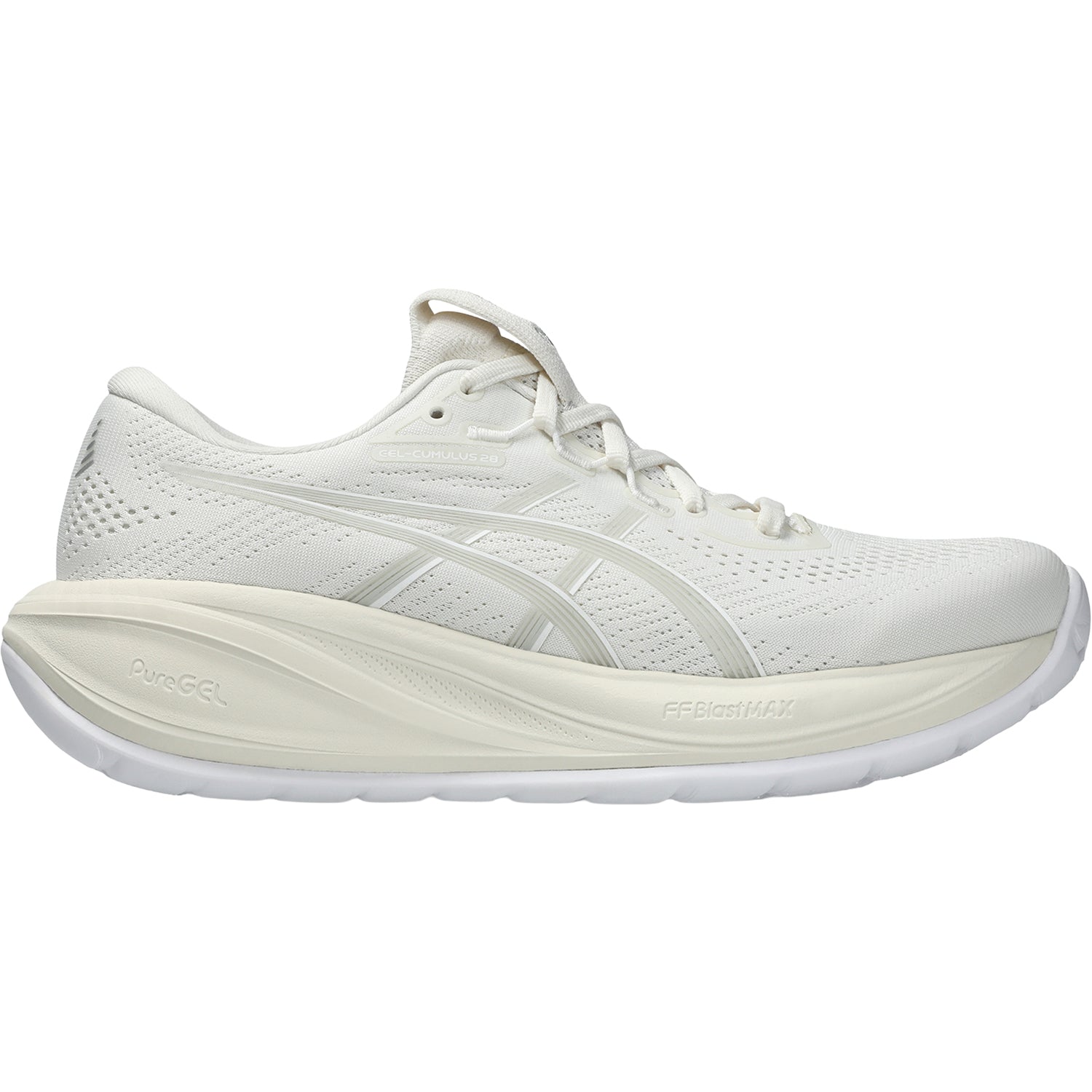 ASICS Gel-Cumulus 28 (Neutral Support) Women's Athletic Shoes Cream/Glacier Grey