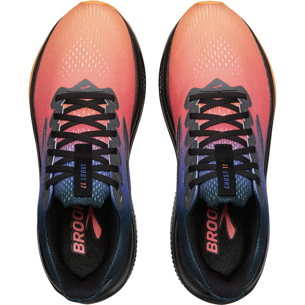 Brooks Ghost 17 (Neutral Support) Women's Athletic Shoes Night Blue/Papaya