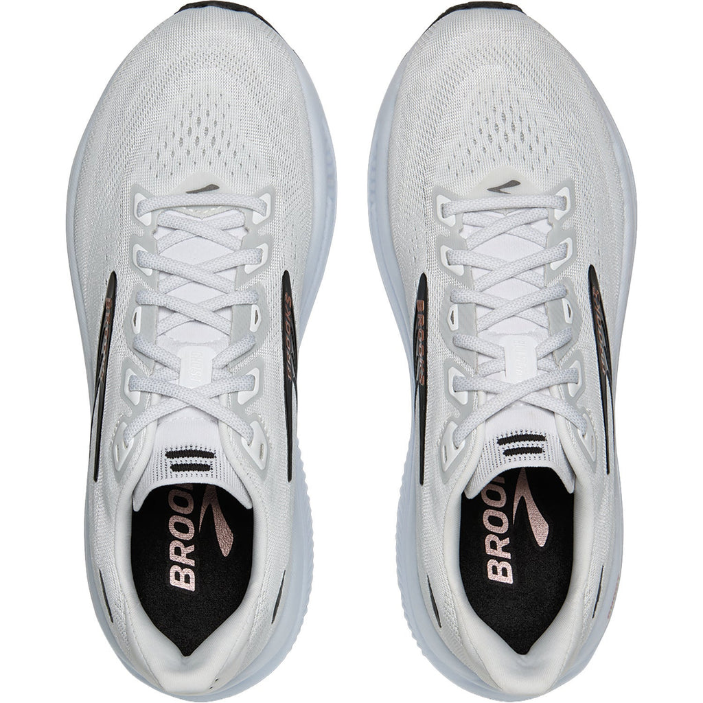 Brooks Ghost 18 Women's Athletic Shoes White/Black/Rose Gold (Neutral Support)