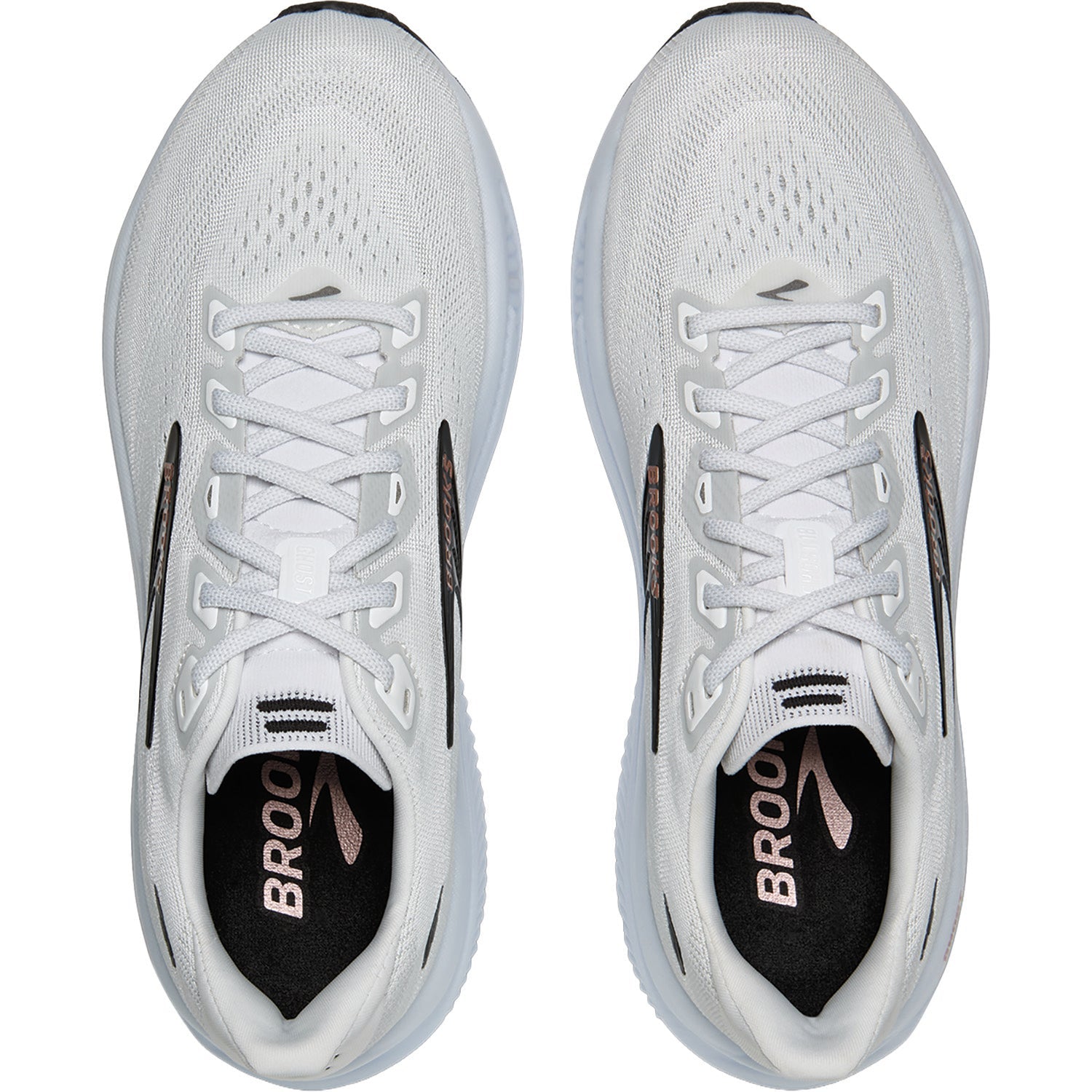 Brooks Ghost 18 Women's Athletic Shoes White/Black/Rose Gold (Neutral Support)